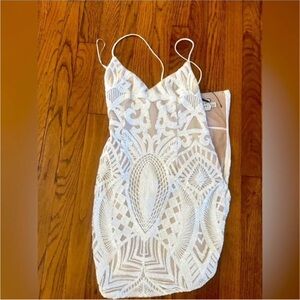 Helloo Molly dress white sequin